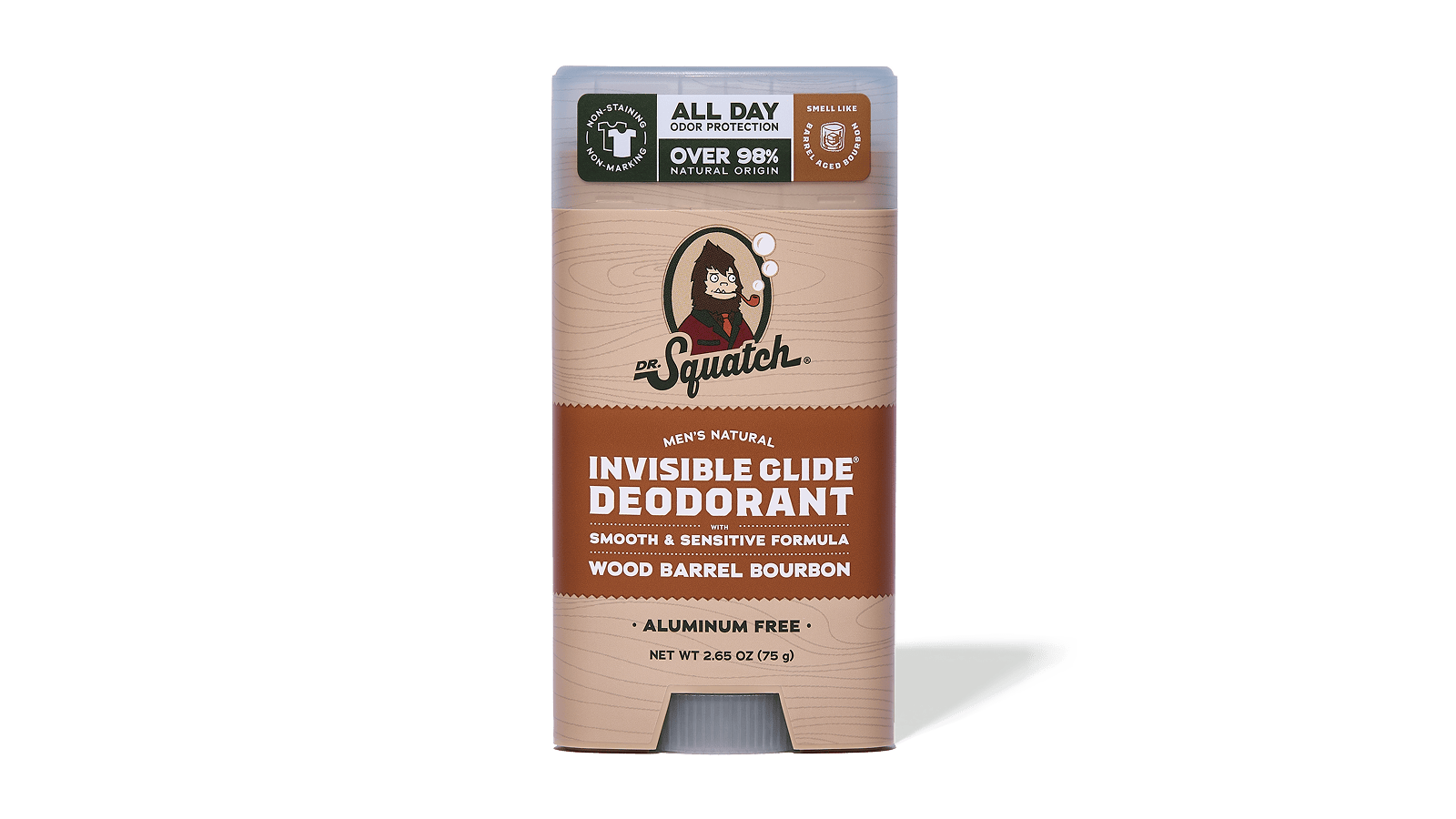 Wood Barrel Bourbon Invisible Glide Deodorant - Bright Daily Bar