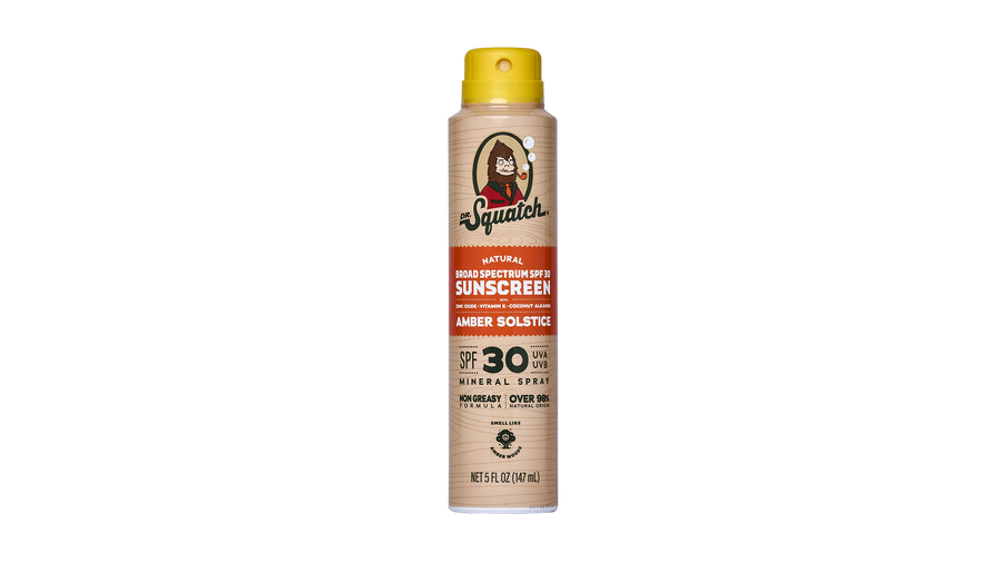 Dr. Squatch Spray Sunscreen | SPF 30 UVA/UVB Protection | Non-Greasy Mineral Sunscreen for Men - Outdoor Shield