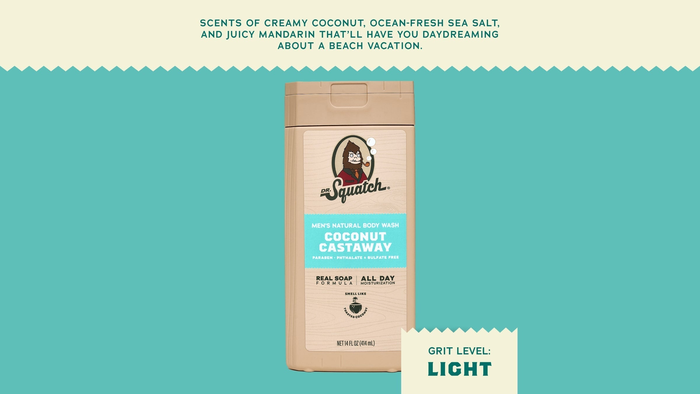 14 oz Coconut Castaway Body Wash - Fresh Shower Clean