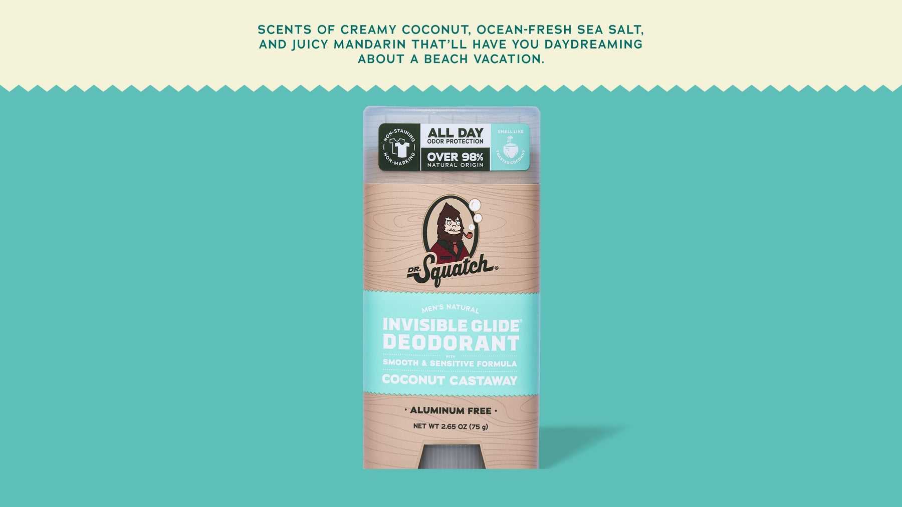 Coconut Castaway Invisible Glide Deodorant - Travel Active Fresh