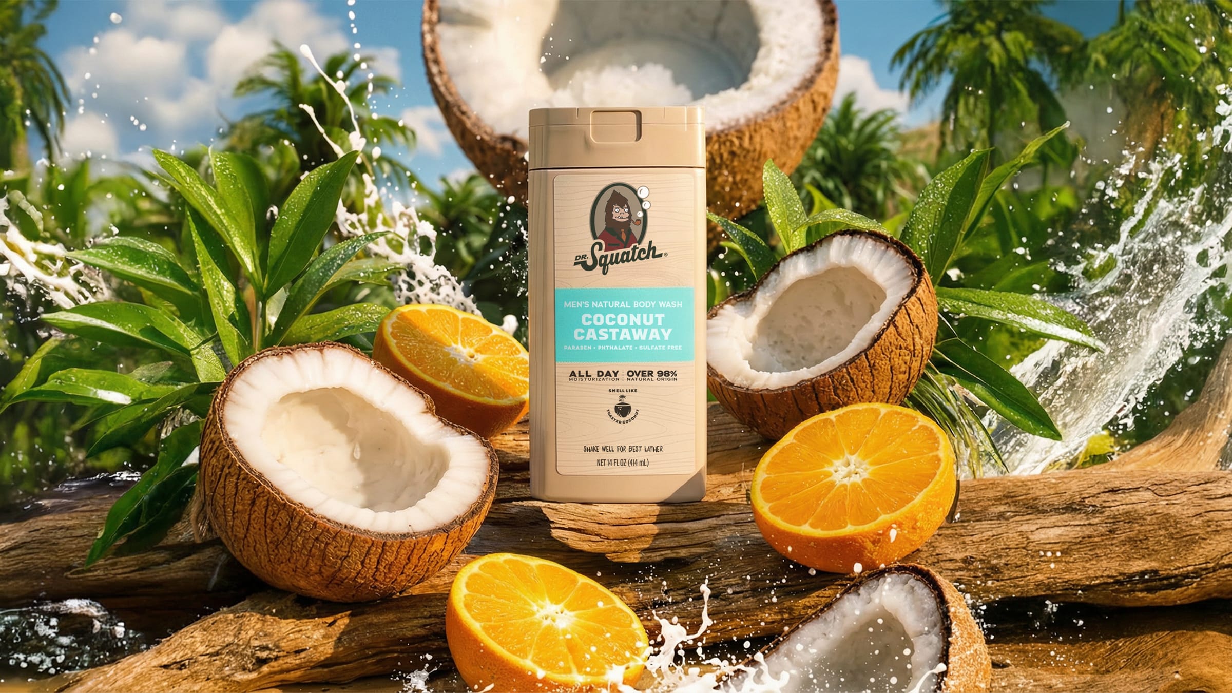 14 oz Coconut Castaway Body Wash - Fresh Shower Clean